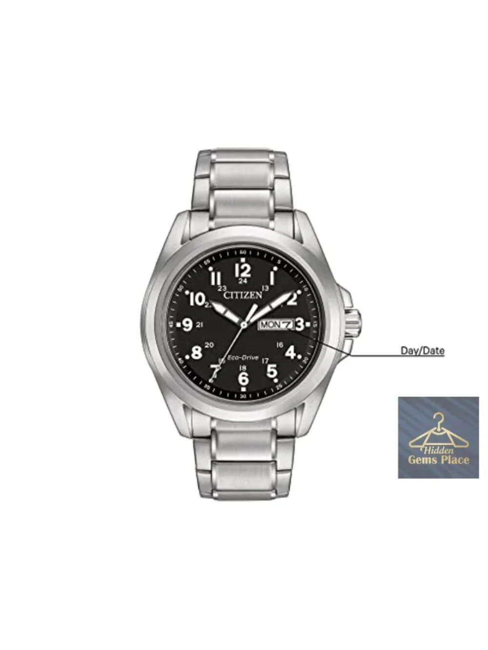 Citizen Men's Eco-Drive Garrison Field Watch Stainless Steel Arabic Markers